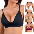 thumbnail image 1 of SGMVNU Women Push up Lace Bra Plus Size Unpadded Full Cup Underwire Support Demi See Though Bra Black L, 1 of 7