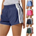 thumbnail image 1 of SGMVNU Women's 3 Stripe Athletic Running Shorts, Quick Dry Lightweight Workout Gym Shorts Casual Sport Short Pants with Multiple Colors Available Dark Blue L, 1 of 4