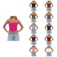 thumbnail image 1 of SGMVNU Women's Tank Top with Removable Padding Slim Fit Sleeveless Vest Adjustable Strap Camisole for Layering and Casual Wear Hot Pink Size XS, 1 of 6