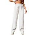 thumbnail image 1 of SGMVNU Women's Warm Pajama Sleep Pants Elastic High Waisted Soft Comfy Fuzzy Loungewear Bottoms Sleepwear(White, S), 1 of 4