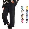 thumbnail image 1 of SGMVNU Women's Wide Leg Jeans Button Zip Fly High Waisted Denim Pants Casual Loose Fit Trousers Slacks with Pockets, Black, Size M, 1 of 5