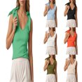 thumbnail image 1 of SGMVNU Womens Bow Tie Tank Tops V Neck Sleeveless Tanks Knit Going Out Tops Shoulder Strap Camisole Top Trendy Size: L GN2, 1 of 6