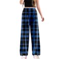 thumbnail image 1 of SGMVNU Womens Pajama Pants Plaid Cozy Loungewear Winter Warm Pj Bottoms Fuzzy Sleepwear Comfy Classic Homewear(Blue, L), 1 of 6