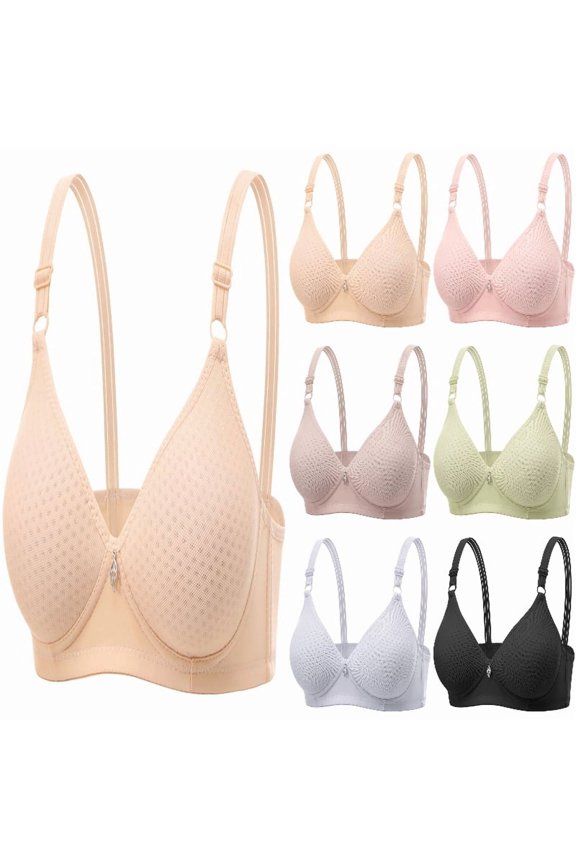 Womens Seamless Underwire Comfortable Full Cup Bra Hot Off The Shelf Bra Wireless Push Up for Summer Size: 42 Beige