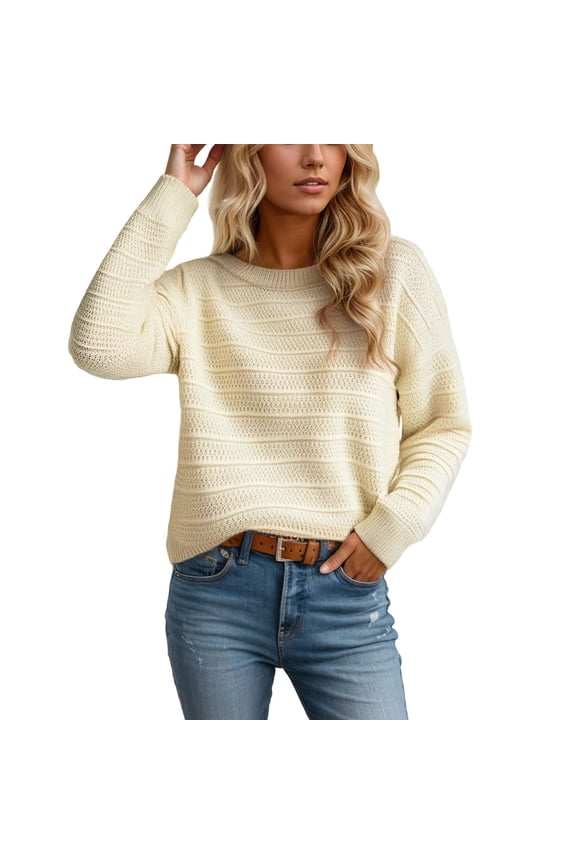 Womens Sweater Tops Pullover Sweater Elegant Bow Back Long Sleeve Casual Knit Top Soft Comfortable Winter Fall Fashion Tunic Cozy Sweaters For Women Beige XL