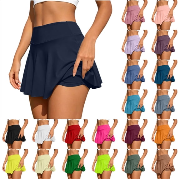 SGMVNU Womens Tennis Skirt Pleated Athletic Skirts Size: XS Navy