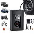 thumbnail image 1 of Cordless Portable Tire Inflator - 200 Psi Digital Pressure Gauge, Air Compressor for Car Tires with Automatic Shutoff, Emergency LED Light, Compact Automotive Pump, 1 of 8