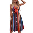 SGQSRQJ Midi Dresses For Women Womens Casual Floral Sleeveless Sundress