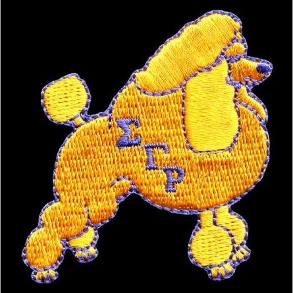 SGR 2"T Gold Poodle Emblem W/Heat Seal Backing