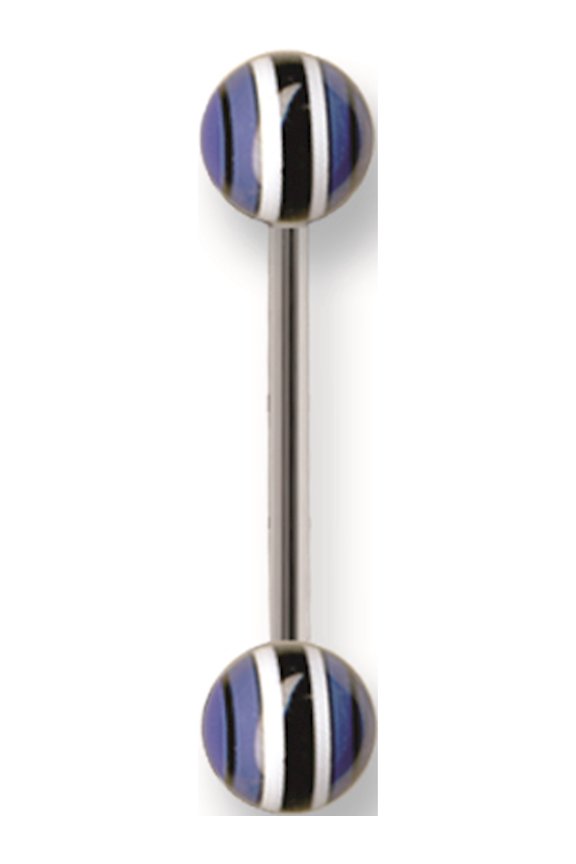 SGSS BB w UV Sensitive Racing Stripe Acrylic Balls 14G (1.6mm) 5/8 (15m Stainless Steel