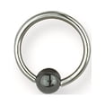 thumbnail image 1 of SGSS Captive w Hematite Ball 16G (1.3mm) 1/2 (13mm) Dia w 3mm Gap & 4mm Stainless Steel, 1 of 2