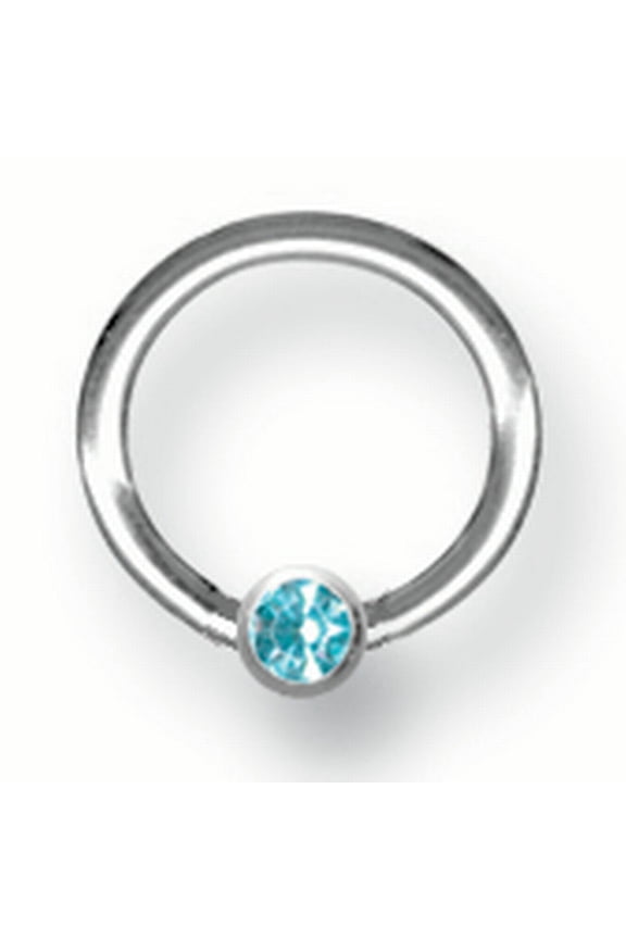 SGSS Captive w Press Fit Gem Ball 16G (1.3mm) 5/16 (8mm) Dia w 3mm Gem