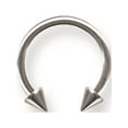thumbnail image 1 of SGSS Circ BB w Stl Cones 16G (1.3mm) 7/16 (12mm) Long 2 4mm Cones Ends Stainless Steel, 1 of 2