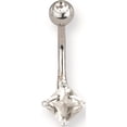 thumbnail image 1 of SGSS Curv BB w Mini Fancy Gem Charm 14G (1.6mm) 13/32 (11mm) Long 45 De Stainless Steel, 1 of 2