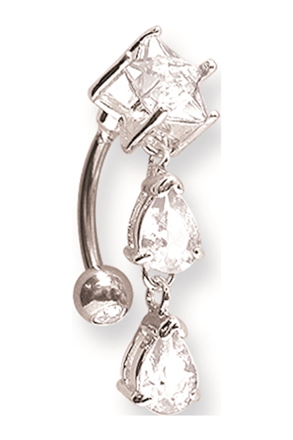 SGSS Curv Specialty Belly Styles 14G (1.6mm) 7/16 (12mm) Long Curv BB w Stainless Steel