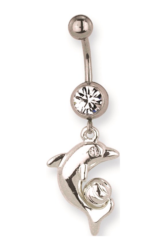 SGSS Curv Specialty Belly Styles 14G (1.6mm) 7/16 (12mm) Long Curv BB w Stainless Steel