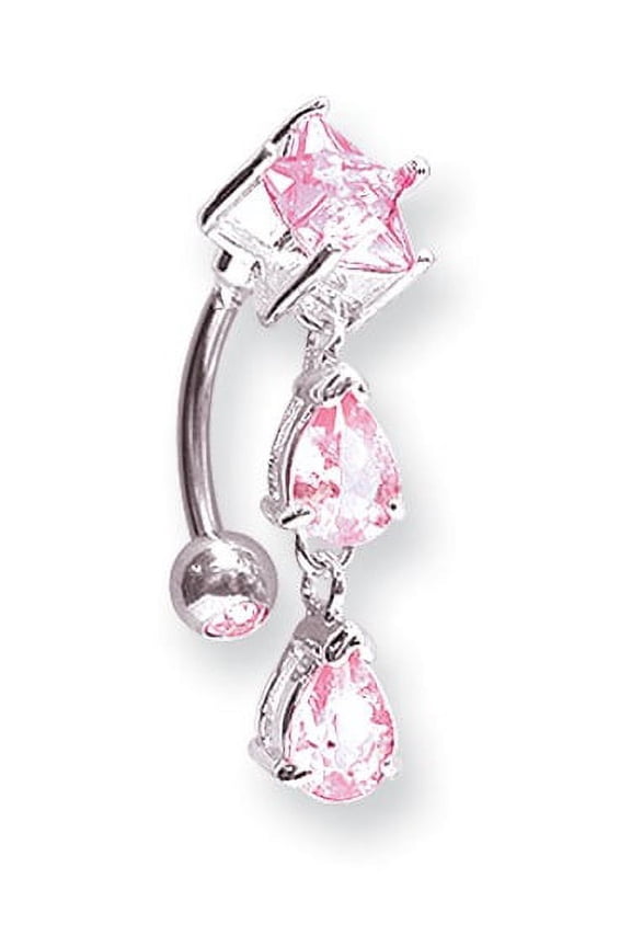 SGSS Curv Specialty Belly Styles 14G (1.6mm) 7/16 (12mm) Long Curv BB w Stainless Steel