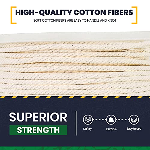 SGT KNOTS Cotton Sash Cord All Purpose Rope for Window Sashing, Tying