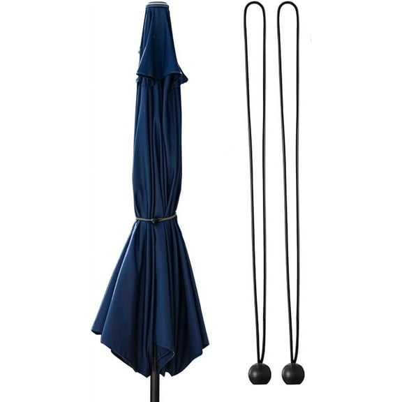 SGT KNOTS Patio Umbrella Bungee Strap Cord with Ball - Long Lasting, Highly Flexible & Durable Umbrella Tie (1 Pack, Black)