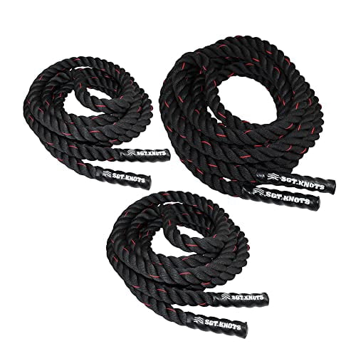 Battle Rope Weight SGT KNOTS Twisted Battle Rope - Weighted Exercise Rope for Strength ...