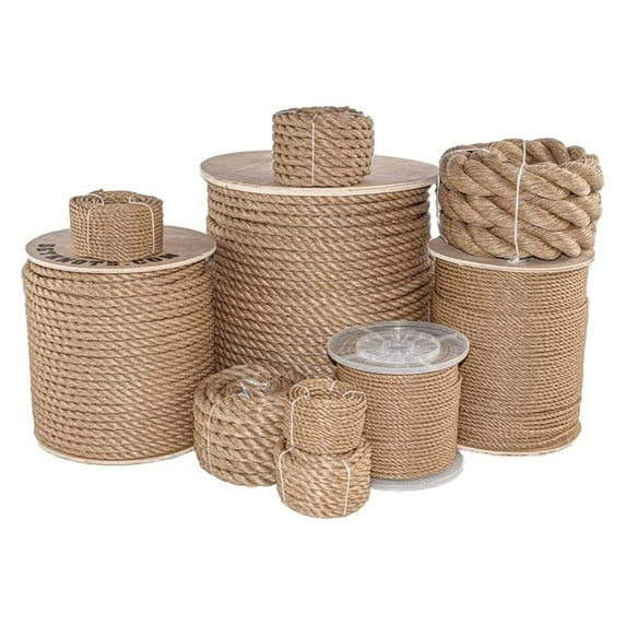 SGT KNOTS Twisted ProManila Rope - UnManila, Twisted 3 Strand Outdoor Rope, Lightweight Synthetic Rope for DIY Projects, Marine, Commercial (3/8" x 500ft)
