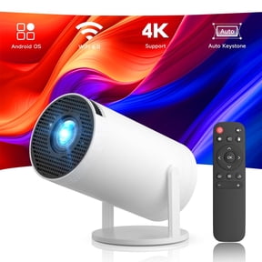 SGV Mini Projector - Home Theater Portable 5G Wifi 4K 1080P Support,Smart for Movies Compatible with Phone,with WiFi and Bluetooth, - White