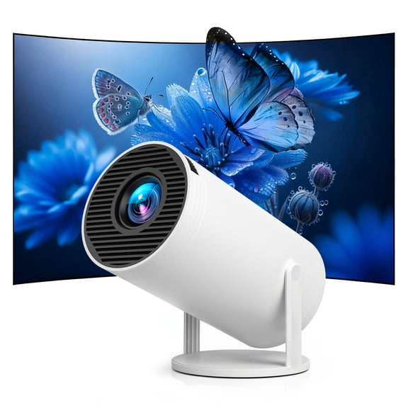 SGV Mini Projector - Home Theater Portable 5G Wifi 4K 1080P Support,Smart for Movies Compatible with Phone,with WiFi and Bluetooth, - White