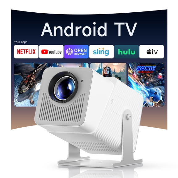 SGV Native 1080P Smart mini Projector with wifi and bluetooth, Outdoor tv movie projector