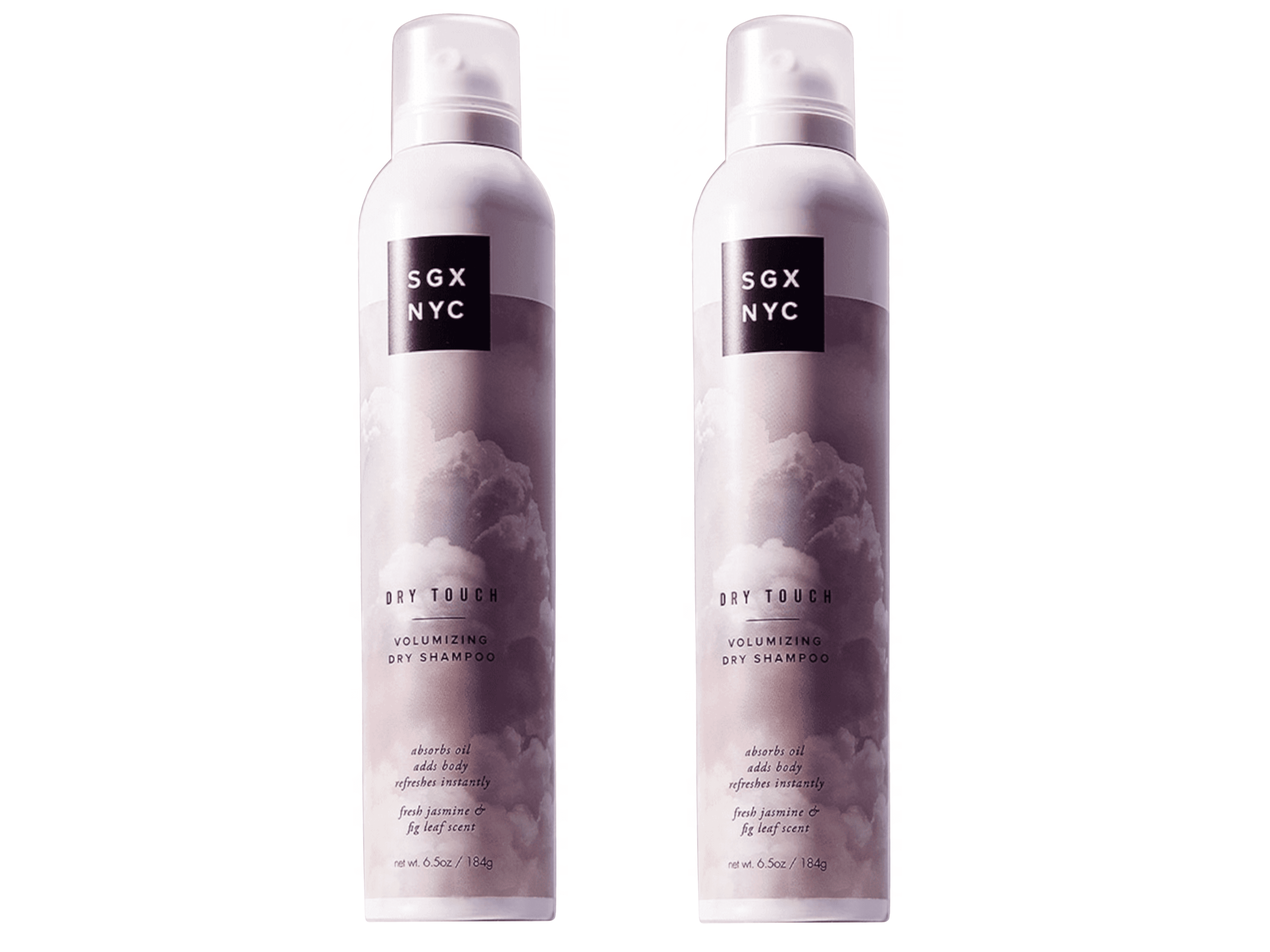 SGX NYC Dry Touch Volumizing Dry Shampoo - Paraben Free, Vegan Dry Shampoo Spray Absorbs Excess Oil - Fresh and Bouncy Hair with No Residue - 6.5 oz - 2 Pack