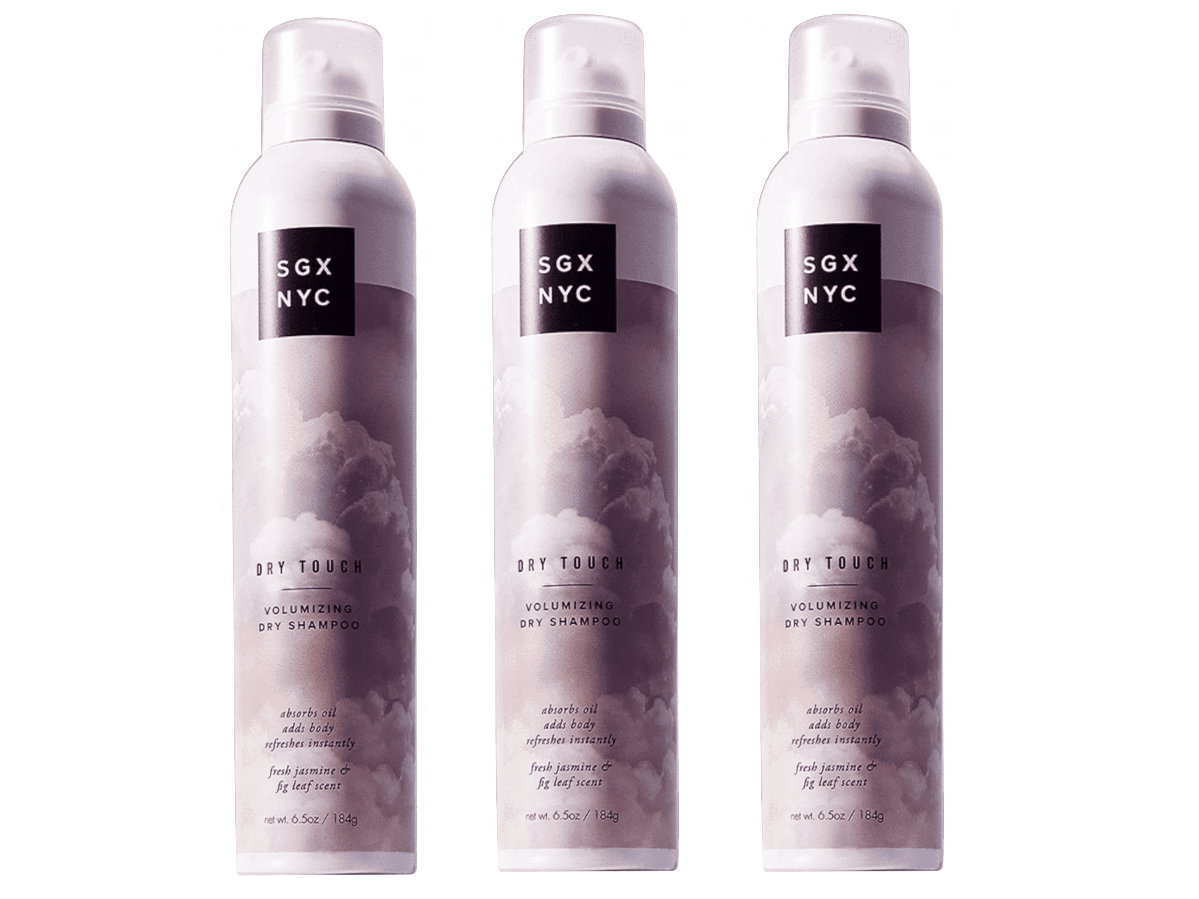 SGX NYC Dry Touch Volumizing Dry Shampoo - Paraben Free, Vegan Dry Shampoo Spray Absorbs Excess Oil - Fresh and Bouncy Hair with No Residue - 6.5 oz - 3 Pack