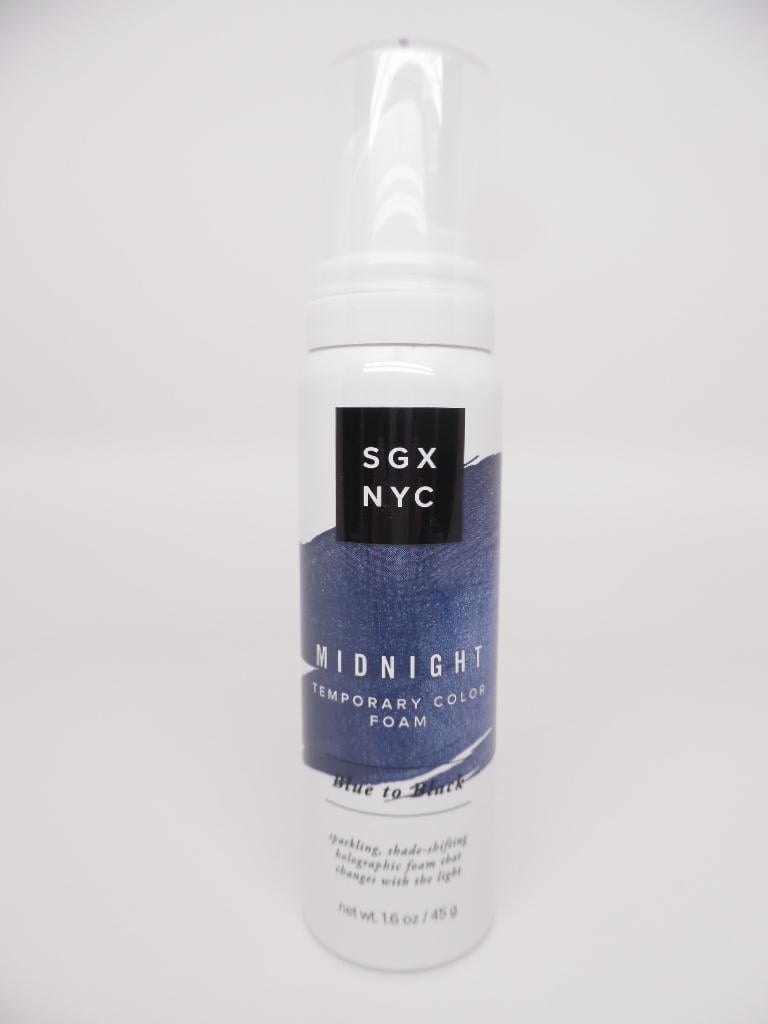 SGX NYC Midnight Temporary Hair Color Foam Blue to Black 1.6 fl oz
