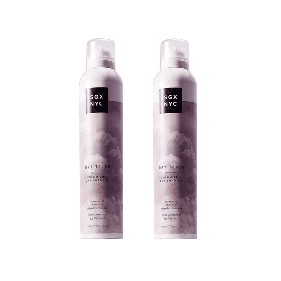 SGX NYC Dry Touch Volumizing Dry Shampoo Spray Absorbs Oil Adds Body Refreshes Instantly Fresh Jasmine and Fig Leaf Scent 6.5 oz (Pack of 2)