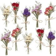 SH 10 Pack Dried Flower Bouquets Mini Dried Flower with Stem Forget Me Not Dried Embossing Natural Flower Bundles Artificial Flower Dried Floral Arrangement for Vase DlY Wedding Decor (Forget Me Not)