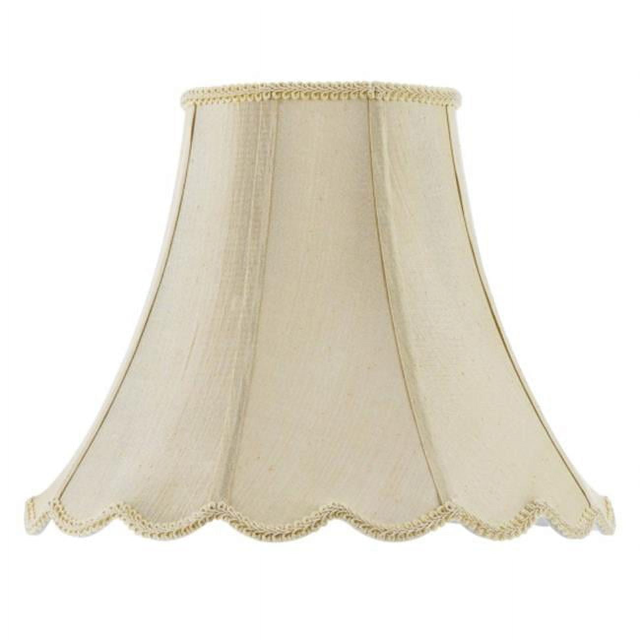 SH-8105-16-CM 16 in. Vertical Piped Scallop Bell Shade, Champagne
