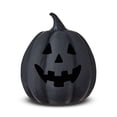 thumbnail image 1 of Paper Mache Pumpkin Black Tabletop Decor, 8" Height, Fall by Way To Celebrate, 1 of 6