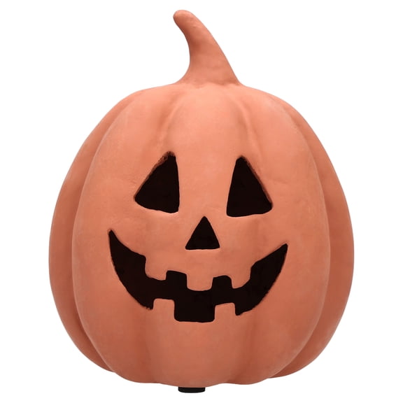 Paper Mache Jack-o'-Lantern Decoration, Brown, 8.25", Halloween by Way To Celebrate