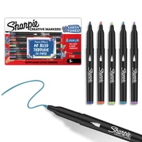 Sharpie Creative Markers, Earth Tones, Water-Based Acrylic Paint Markers, Fine Tip, 5 Count