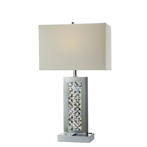 SH LIGHTING Glamorous LED Table Lamp with Diamond Cut Crystal Decor Centerpieces