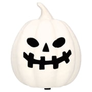 Paper Mache Jack-o'-Lantern Decoration, White, 8.3", Halloween by Way To Celebrate