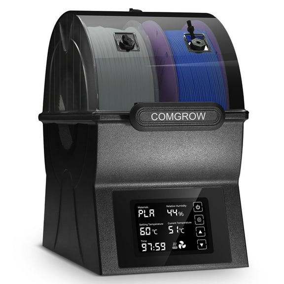 SH02 Filament Dryer Box for 3D Printer, 2 Spools Holder with 150W PTC Fast Heater 70, Filament Dehydrator with Touch Screen for PLA PETG TPU ABS 1.75/2.85mm