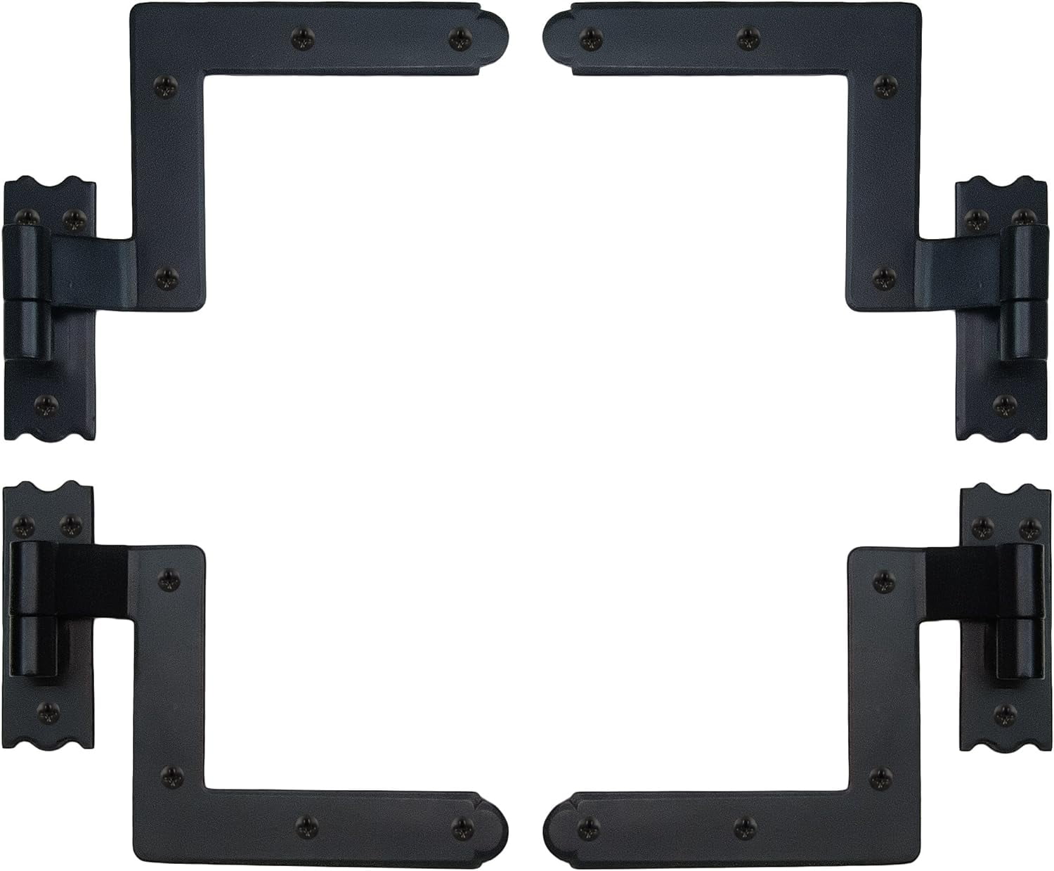 SH225 NY Set for Brick Shutter Hinges and Pintles, Black