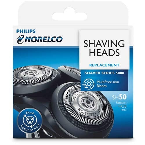 SH50/52 Compatible shaver heads for Philips Series 5000, for Philips (AT8xx, AT7xx), PowerTouch (PT8xx, PT7xx) RQ12/70, RQ12/60, SH60/70, pack of 3