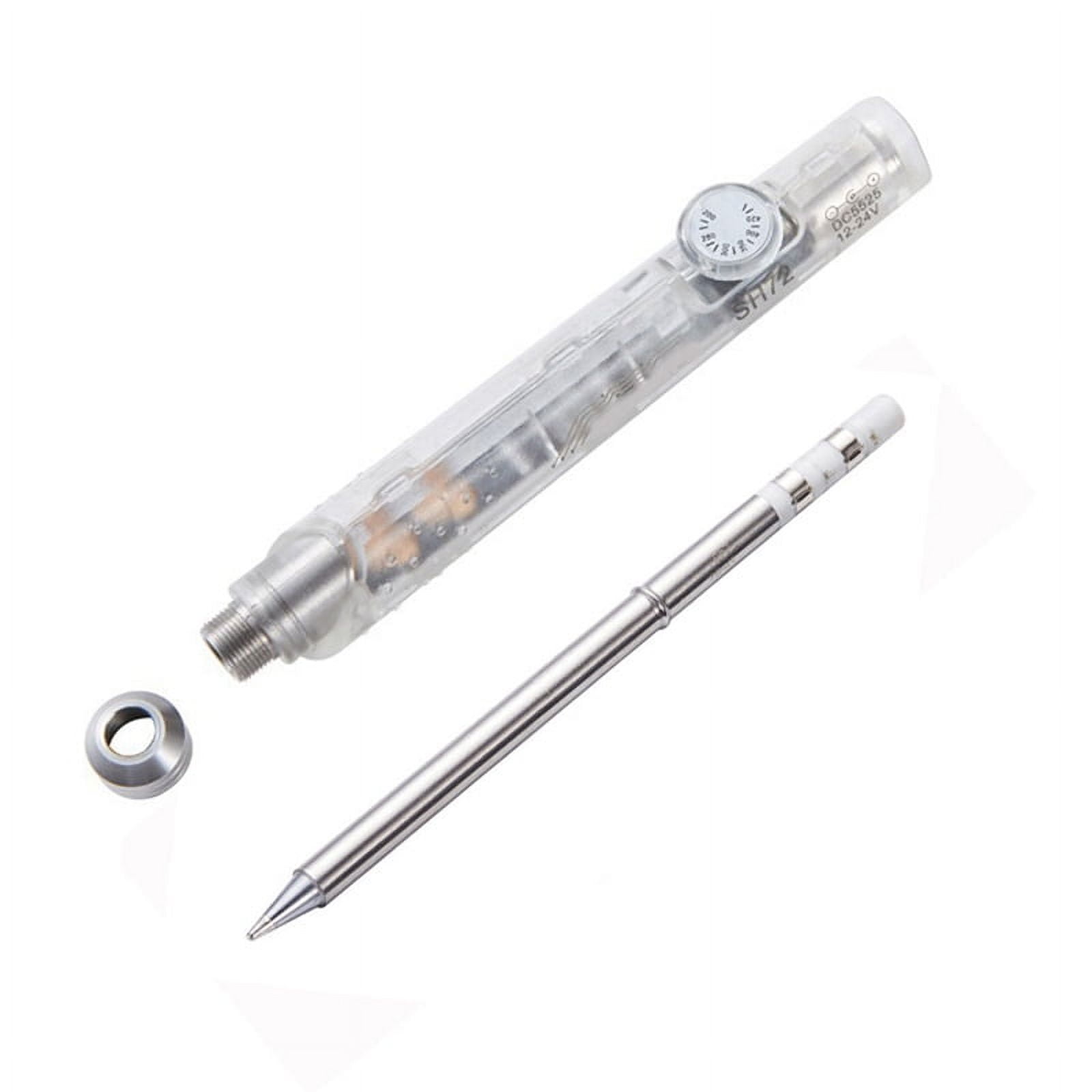 SH72 Soldering Iron 65W 12-24V 220-400℃ Adjustable Temperature SH72 B2 Welding Tool Not T12 Transparent White,1x Soldering Iron,Transparent White