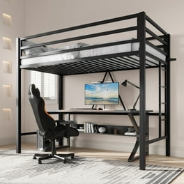 Your Zone Brittain Twin Metal Loft Bed, Silver - Walmart.com