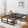 thumbnail image 1 of SHA CERLIN Twin Size Metal Platform Bed Frame with 14'' Extra Under-bed Storage Space, No Box Spring Needed, Easy Assembly, Black, 1 of 9