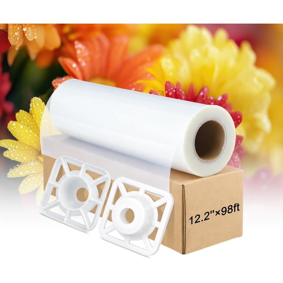 SHAANXIXIAN 1 Roll 12.2 x 98.4 ft Transparency Film for Inkjet Printer Waterproof Inkjet Film for Silk Screen Printing Milky Transparency Roll for Printing Clear Projectors Photographic