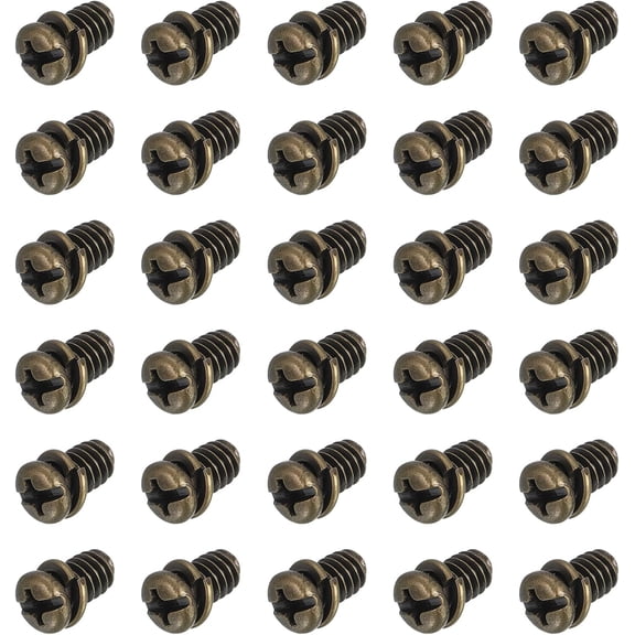 SHAANXIXIAN 30Pcs Ceiling Fan Blade Screws, 1/4"-20 x 3/8 Carbon Steel Phillips Pan Motor Replacement Screw for Lighting Ceiling Fan, Copper