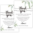 thumbnail image 1 of SHAANXIXIAN 50 Wedding Reception Thank You Cards - Greenery Thank You Table Place Setting Cards - Great Addition to Your Table Centerpiece, Place Setting and Wedding Decorations, 4x6 Inch, 1 of 1