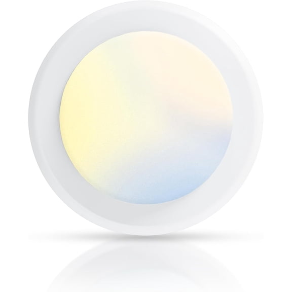 SHAANXIXIAN 6 Inch LED Disk Lights, Dimmable Flush Mount Light Fixture, 16.5W 1000 Lumens, 5 Color Selectable Recessed Retrofit Ceiling Lights for Kitchen, Porch, Hallway, ETL & FCC