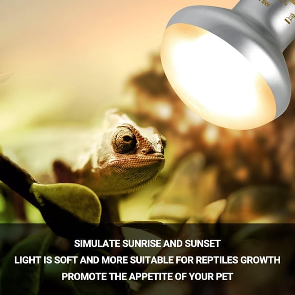 SHAANXIXIAN 75W Reptile Heat Lamp Bulb, 2PCS Day & Night Basking Spot Light Combo Pack Includes Infrared Heat Lamp and UVA Daylight Heating Lamp Basking Light